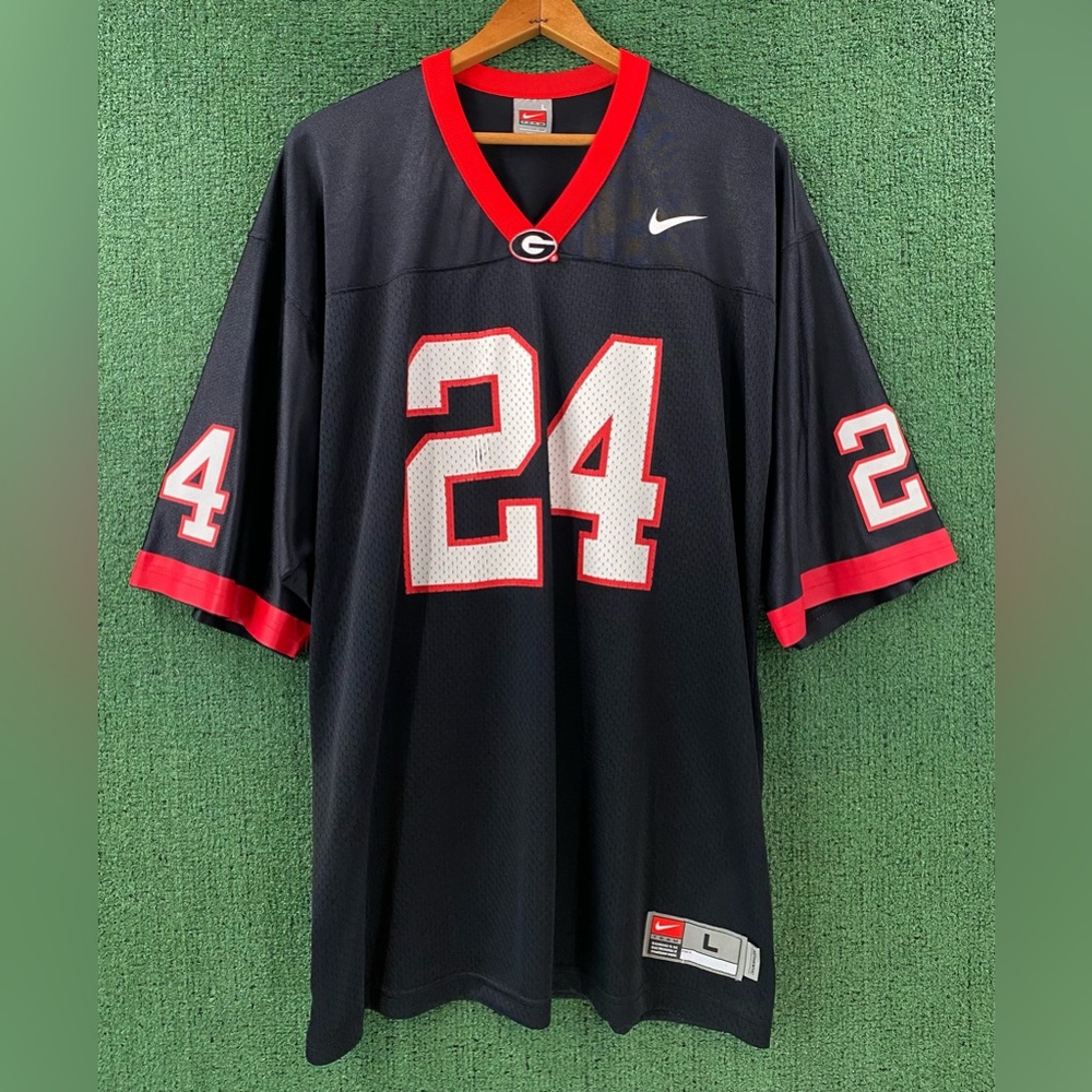 VTG 90’s Nike University Of Georgia Bulldogs UGA #24 Football Jersey Men’s Large